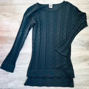💫HP💫 Missoni Classic Black Long Sleeve Knit Top with Bateau Neck, Size S
